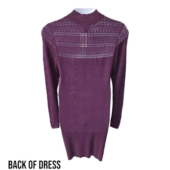 TORRID  LongSleeve Rib Pointelle Mock Neck Sweater dress Plus Size 2X - Picture 10 of 16